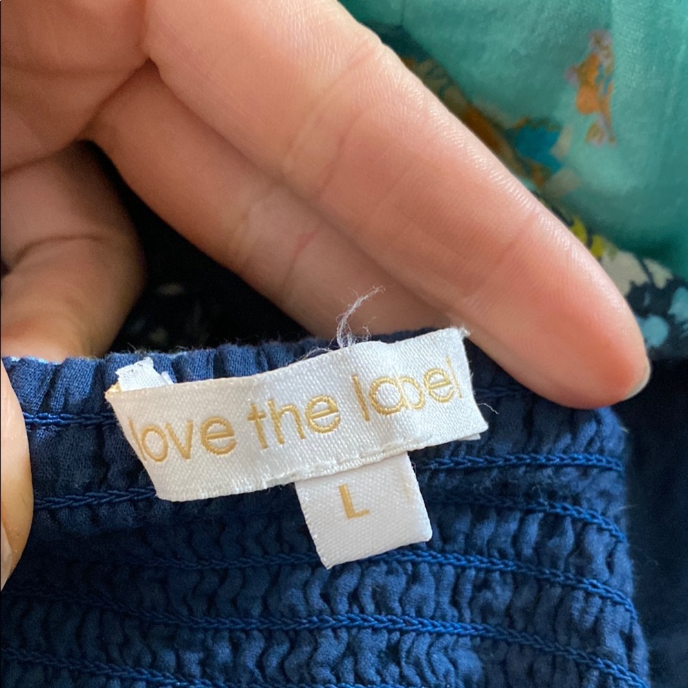 Anthropologie - Love the Label Colorful Patchwork Off the Shoulder Crop Top - Picture 4 of 10